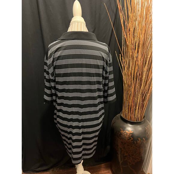 Nike Golf Men’s Dri fit Tour Performance Black Striped Shirt - Picture 3 of 5
